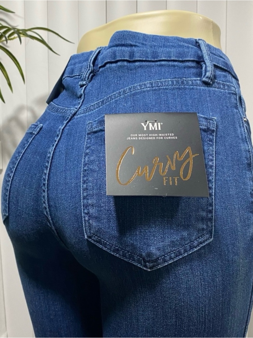 YMI Curvy Fit High-Rise Dark Blue Women's Jeans